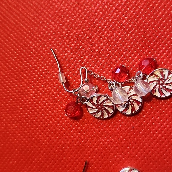 Peppermint Candy Styled Earrings - Picture 3 of 3